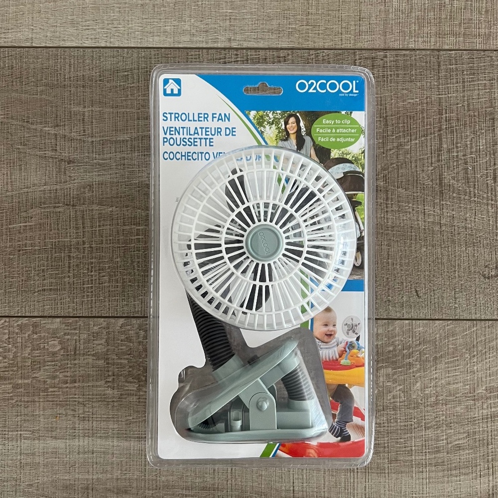 Portable Clip on Fan O2Cool Battery Operated Adjustable Clamp Stroller Small NEW